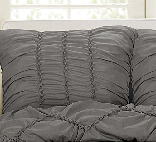 PHOENIX XXL 3D Biesen 100% Baumwolle Design Modern Bettwäsche 135x200cm Farbe: Grau, 2-teilig. 125gr/m² - Image 6