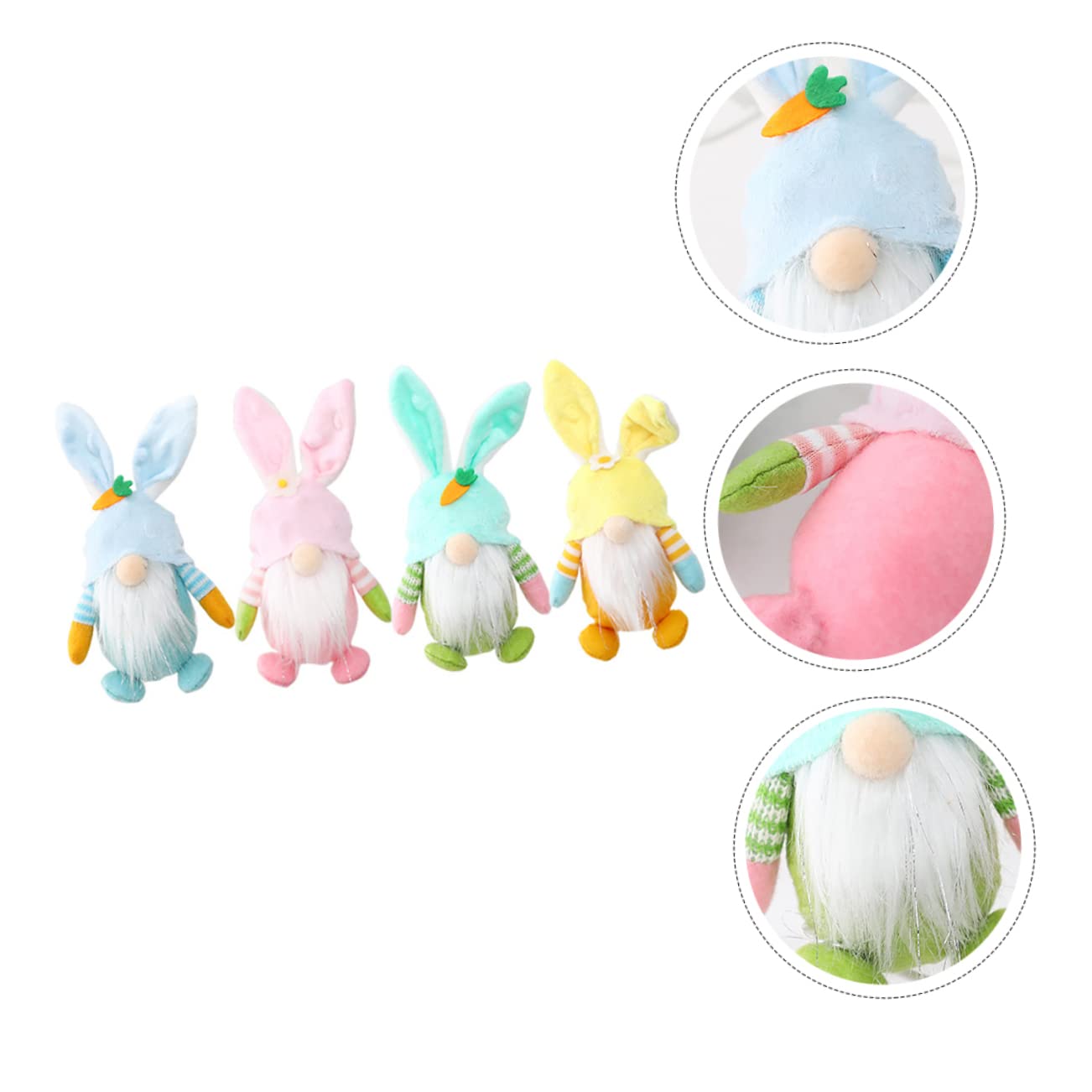 Abaodam 8piezas Muñecos De De Pascua Brillantes Adornos Decorativos para Hogar Habitaciones y Fiestas De