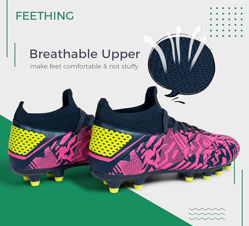 Boys Soccer Cleats Girls Youth High Top Futsal Soccer Shoes Outdoor Athletic Football Cleats Little Gig Kids2