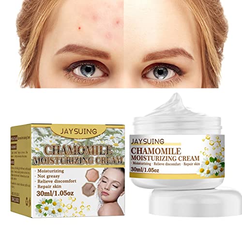 Vecksoy 2 Pcs Crème hydratante à la Camomille - Baume hydratant à la Camomille Naturelle pour Peaux sèches - Hydratant pour Le Visage aux extraits de Camomille pour raffermir la Peau Solution pour Le Cover