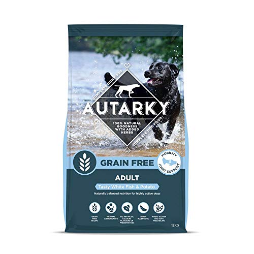 Autarky Grain Free Tasty White Fish and Potato Hypoallergenic Dry Dog Food with Mobility Joint Support 12 kg
