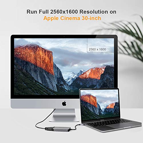 Image of CableCreation USB C to Dual Link DVI-I Adapter, Active Type-C to DVI Video Adapter 2560 x 1600 Resolution USB-C to DVI Signal Format Converter