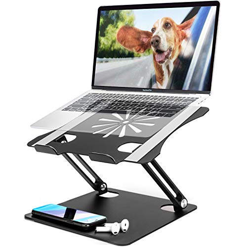 Laptop Stand, HengLiSam Ergonomic Adjustable Laptop Stand Riser Portable with Heat-Vent , Laptop Holder Compatible for MacBook Air Pro, Dell, HP, Lenovo More 10-17