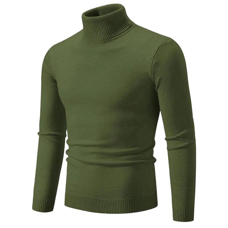 Men's Pullover Sweaters Solid Color Casual Warm Basic Knit Sweater Pullovers