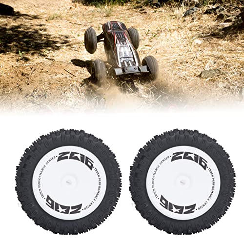 Neumáticos Delanteros para Coche RC, 2PCS Caucho Plástico Fácil De Instalar Neumáticos Antidesgaste Piezas De Vehículos para Wltoys 1 12 Coche 124007 - imagen 2