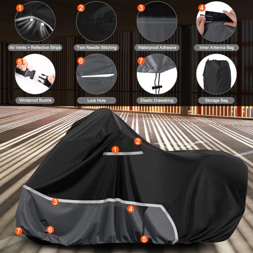 Waterproof Motorcycle Cover Replace for Honda Rebel/Shadow 750/ Vtx/Fury by sportuli - Image 3