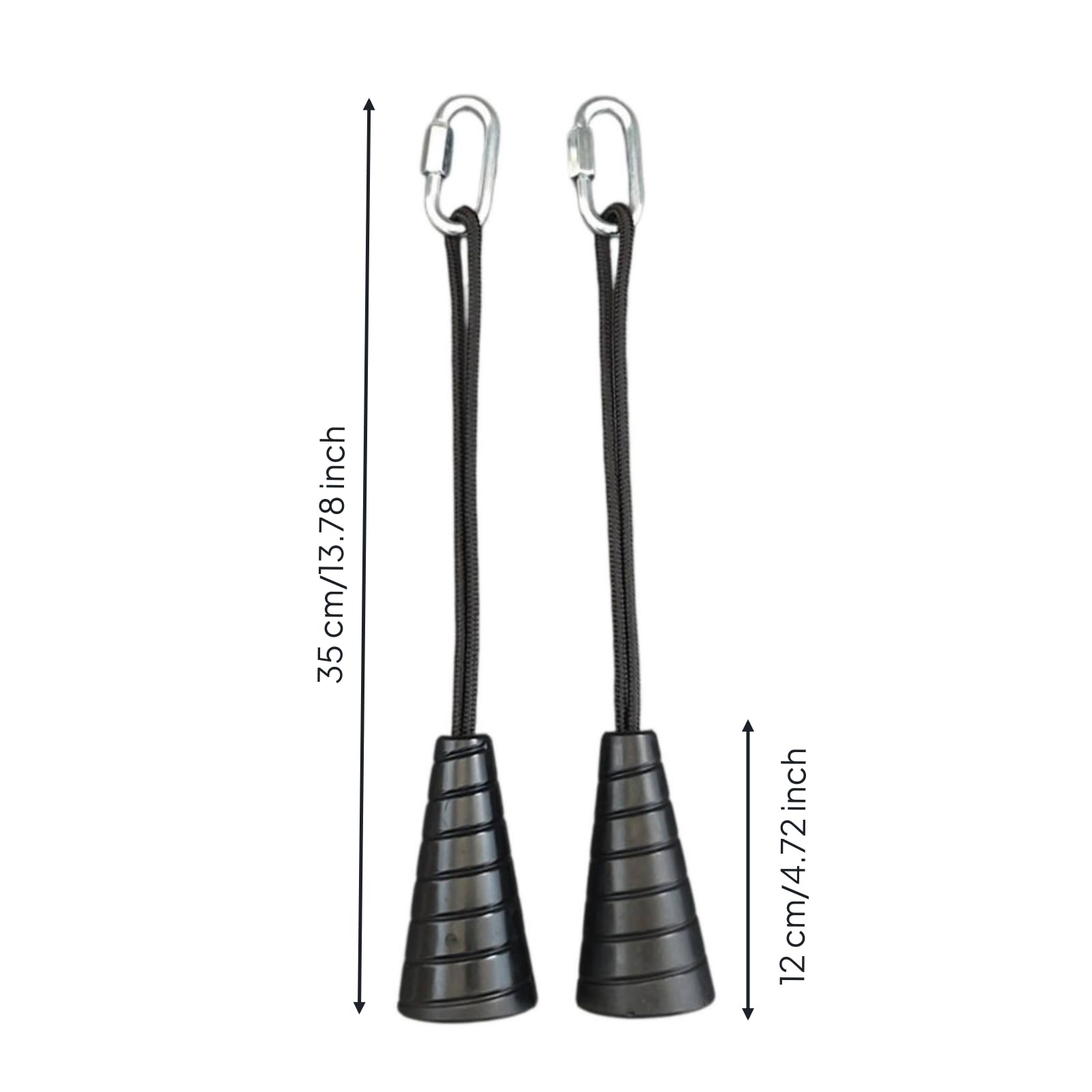 F Fityle Banda de Resistencia Fitness Asas Manijas Cuerda Conector con Mosquetón y Empuñadura de Goma Estriada para Tracción y Estabilidad Adecuada para Máquinas de Gimnasio y Casa