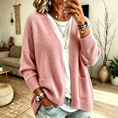 Chunky Cardigan Sweaters for Women Open Front Knit Oversized Pockets Daily - image 2