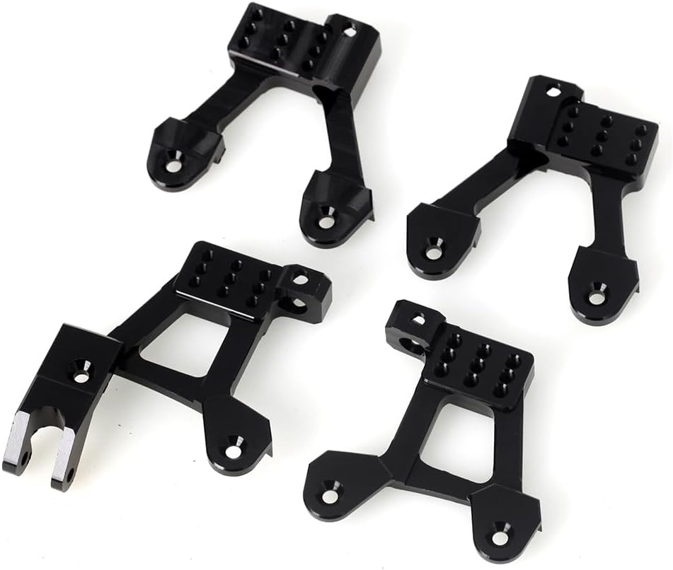LCX Racing 1/10th RC Crawler Car Aluminum Adjustable Front Rear Shock Hoops Tower Shock Mount Set for Axial SCX10 II, Upgrades Parts Accessories