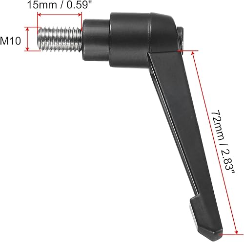 Miniatura 28 de uxcell Palanca de sujeción ajustable M8 x 1.181 in métrica 304 acero inoxidable macho roscado perillas de mano con botón de trinquete giratorio