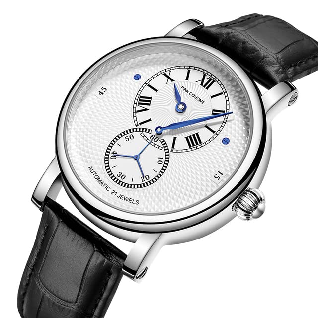 WATCHs-AE - Automatic Watch Chrono Swiss Design Timepieces Uhr Mechanical Male Clock Wristwatch Unique Relojses Luxury Movement Branded (silver white)