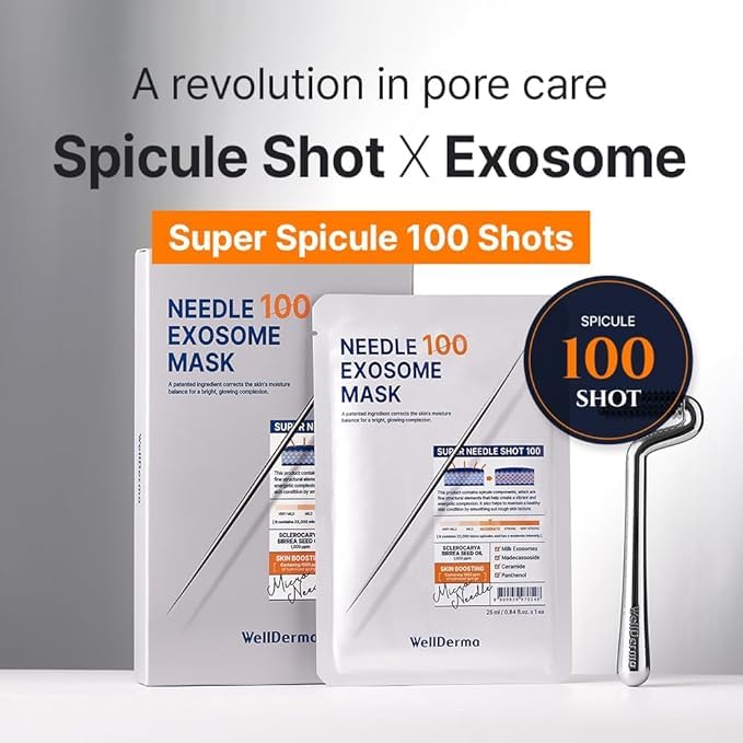 WELLDERMA Milk Exosome Mask 100, Hydrating & Balancing Sheet Mask, Face Care with Niacinamide, Panthenol & Ceramide Complex, 25ml x 5 Sheets - Image 2