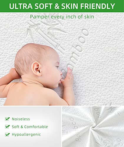 Warmstar Waterproof Mattress Protector Full Size, Viscose From Bamboo Mattress Cover 3D Air Fabric Breathable Ultra Soft, Noiseless Mattress Pad Cover Washable Fitted 8"-21" Deep Pocket #TOP2