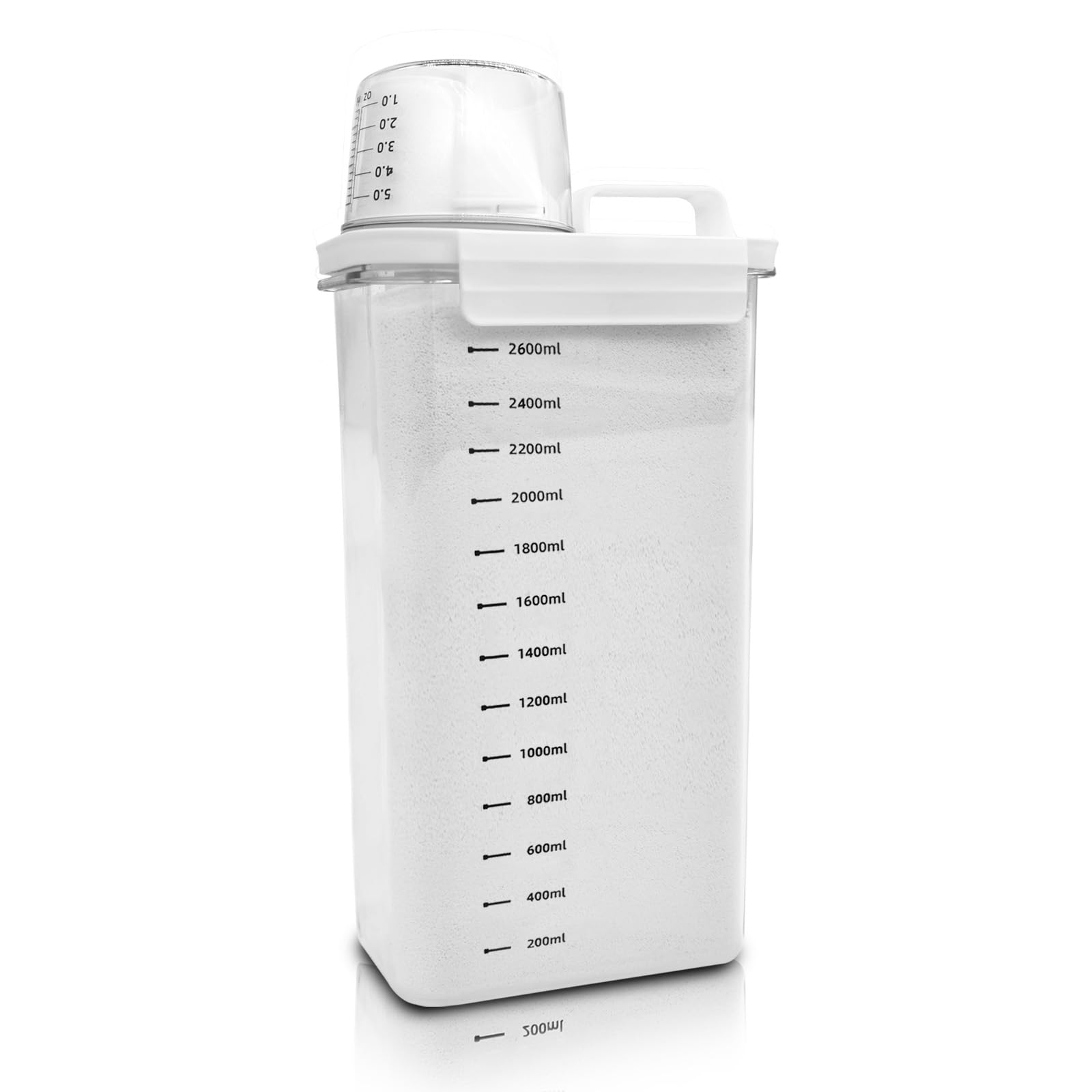 Dispenser Detersivo Lavatrice, 2900 Ml Dosatore Detersivo Lavatrice, Riutilizzabili Contenitore per Detersivo in Polvere e Liquidi, contenitori detersivi lavanderia (2900ml)
