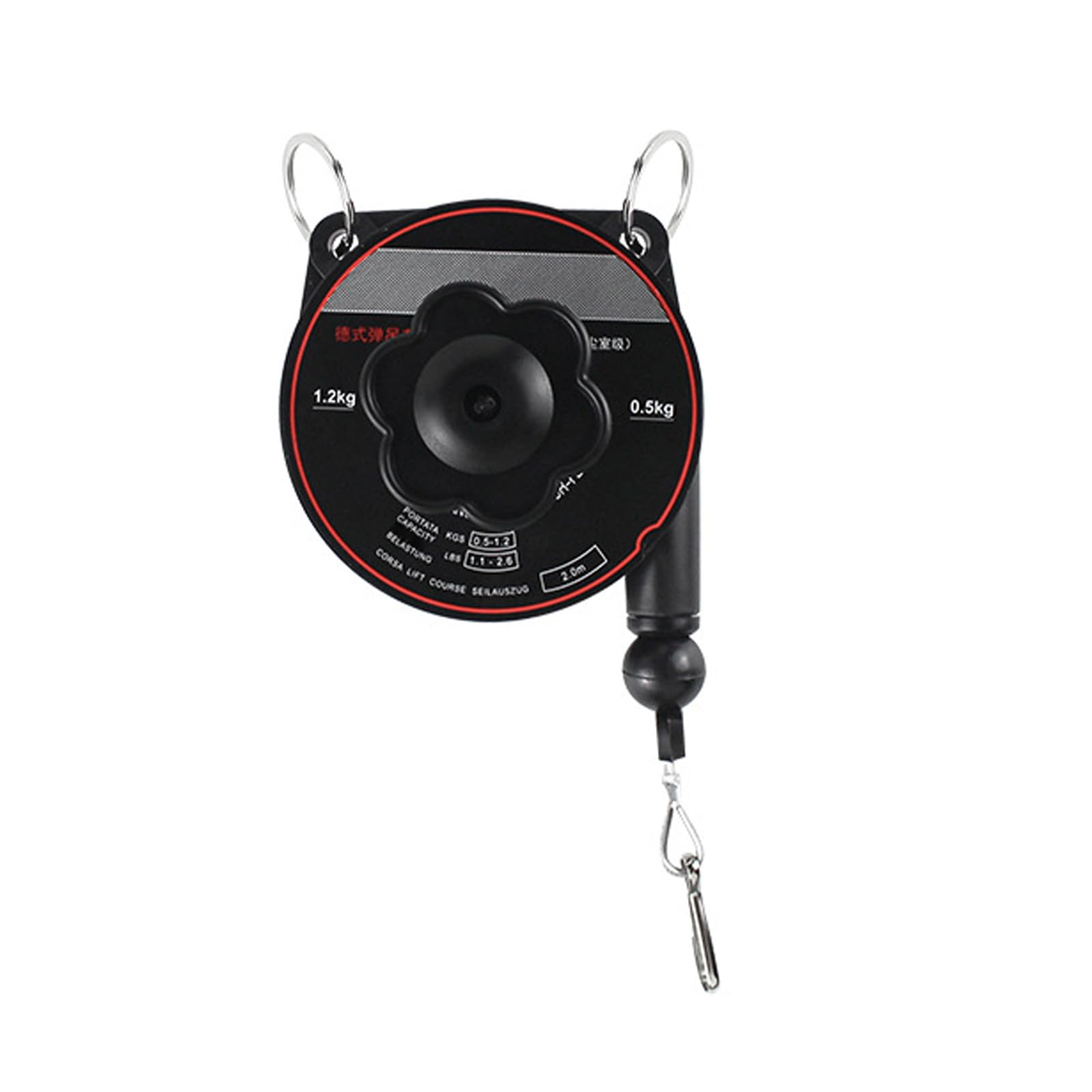Space Saving Retractable Hanger 1.2 / 3kg Bearing Capacity Feature for High Place and Tight Space Industrial Hook Reel