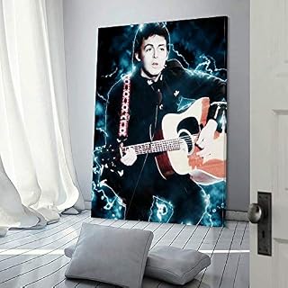 ASDYO Paul McCartney Poster sur toile du groupe de rock The Beatles jouant de la guitare 50 x 75 cm – Image 3