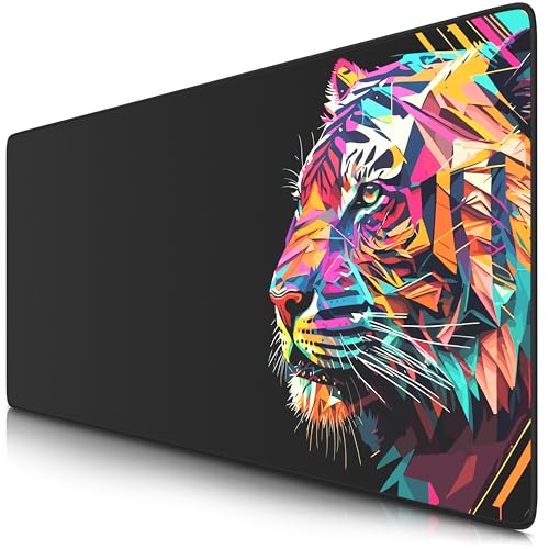 TITANWOLF - Tapis de Souris Gaming XXL 900x400mm, Mouse pad mat, sous-main Bureau Gamer Extra Large en Tissu, Base antidérapante, Haute précision et vitesse, pour souris claviers Roccat Razer Logitech