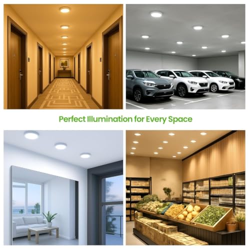 Image of LEDURE 12W LED Surface Light|Energy Efficient LED Downlight|WarmWhite Pack-2