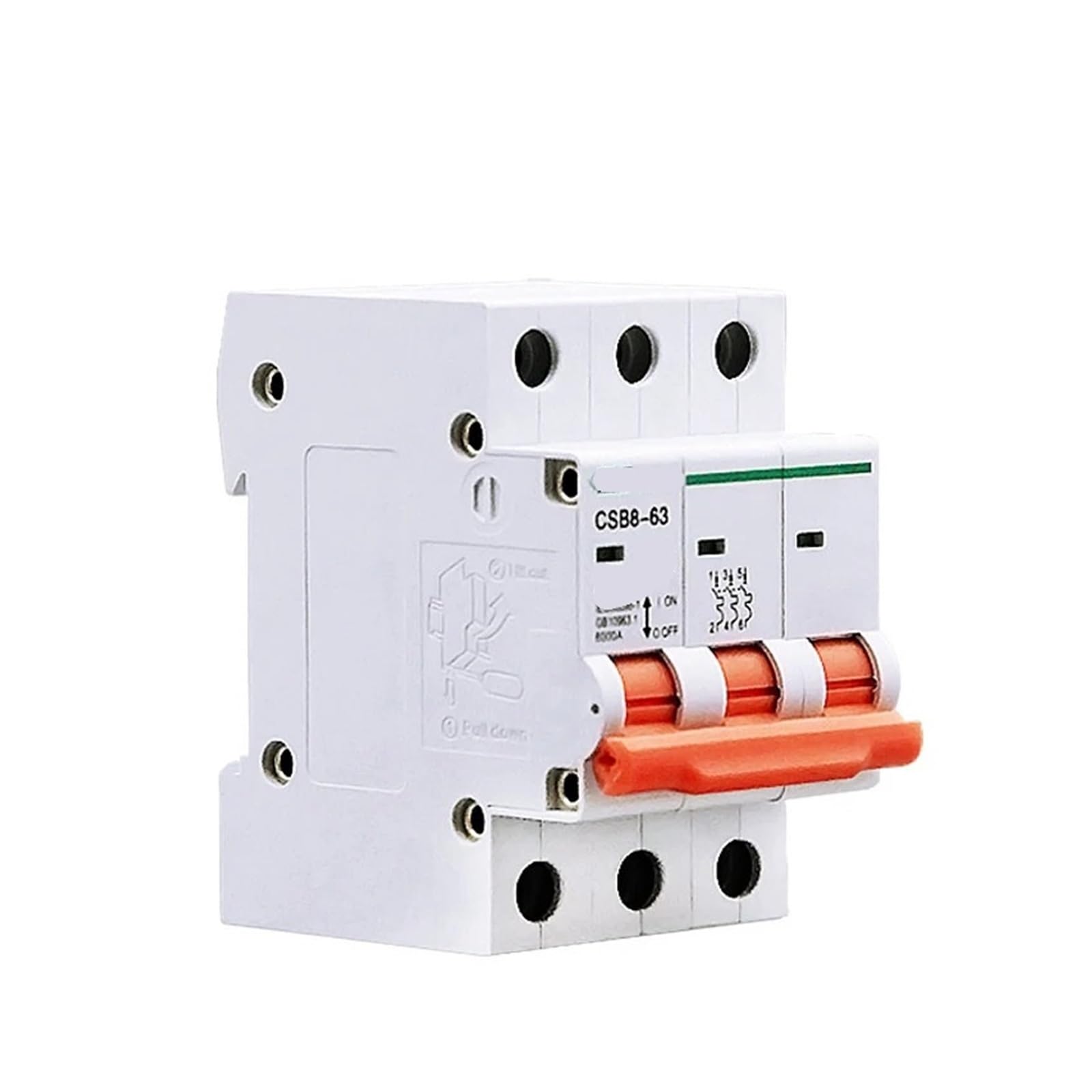 Interruttore automatico MCB for pannelli solari fotovoltaici CC 3P Mini Protector CSB8-63DC SERIE 6-125A(100A)