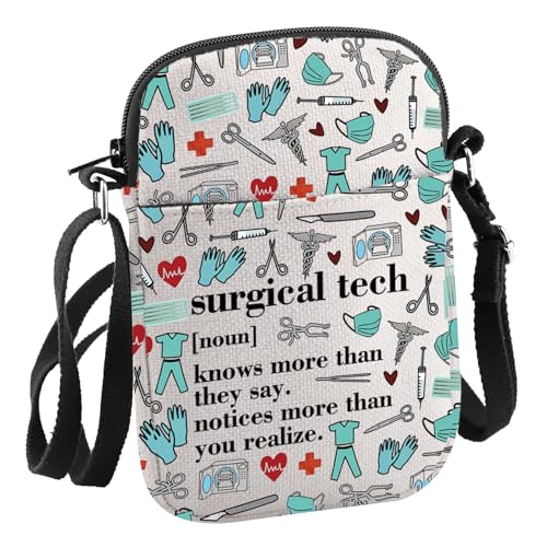 JNIAP Nurse First Assist Gift Surgical Tech Definition Crossbody Bag Surgical Tech Week Gift