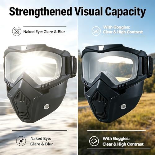 Image of Paintball Mask Anti Fog,Tactical Full Face Mask Ski Mask Goggles Detachable Adjustable,Motorcycle Riding Face Protection