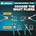 LIBRATON Snap Ring Pliers Set, 7-Inch Heavy Duty Internal/External Circlip Pliers Kit with Straight & Bent Jaw Tips, Spring-Loaded for Retaining Rings, Hoses, Gaskets, with Storage Case