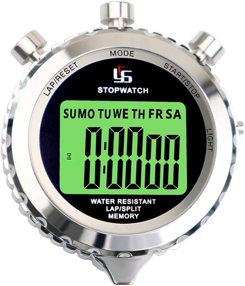 Amazon | ストップウォッチ 消音 バックライト付き デジタルストップ