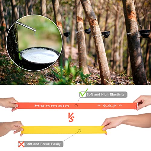 Resistance Bands for Home Fitness: 5 Levels of Natural Latex with Guide and Carry Bag