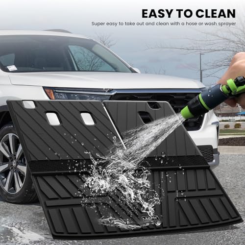 Image of LASFIT All Weather Cargo Mats for Honda Pilot 2023-2026【Custom Fit】 | Full Surround TPE Mats, Tall Walls, Non-Slip, Easy Clean, Tool-Free Install, Vehicle-Specific Accessories
