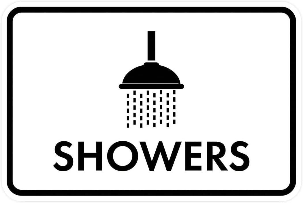 Classic Framed Showers Sign (White) - Small