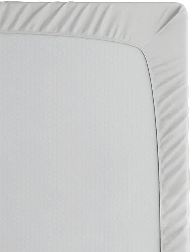 Miniatura 54 de Ambesonne - Sábana bajera ajustable multicolor, en colores y tres tamaños Azul y gris,Verde Militar Sage Green,Ámbar beige,Negro Grey White,Azul