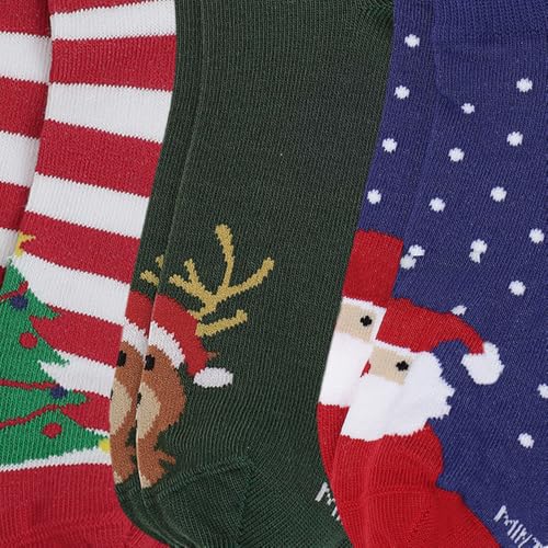 Image of Mint & Oak Low Cut Ankle Women Socks, Christmas Gift Quirky Socks For Friends, Cute Funky Socks, Christmas Secret Santa Gifts For Women