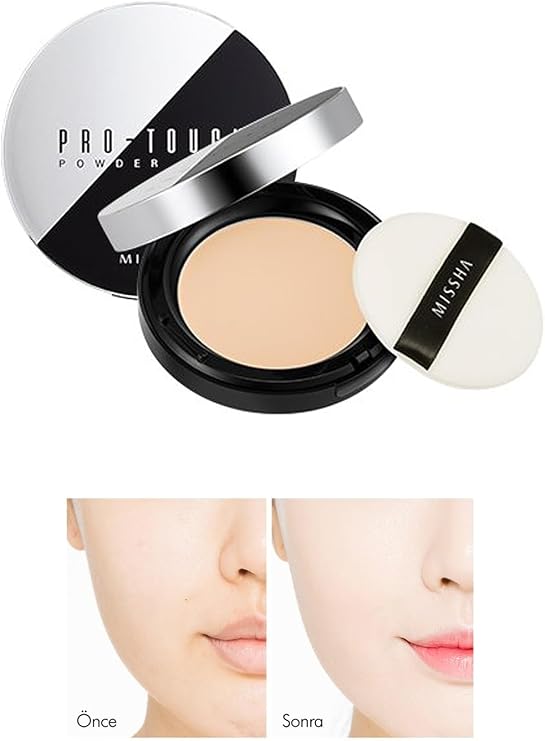 بودرة MISSHA Compact Powder Pro-Touch Powder Pact SPF25 No.23 توفر مظهرًا ناعمًا