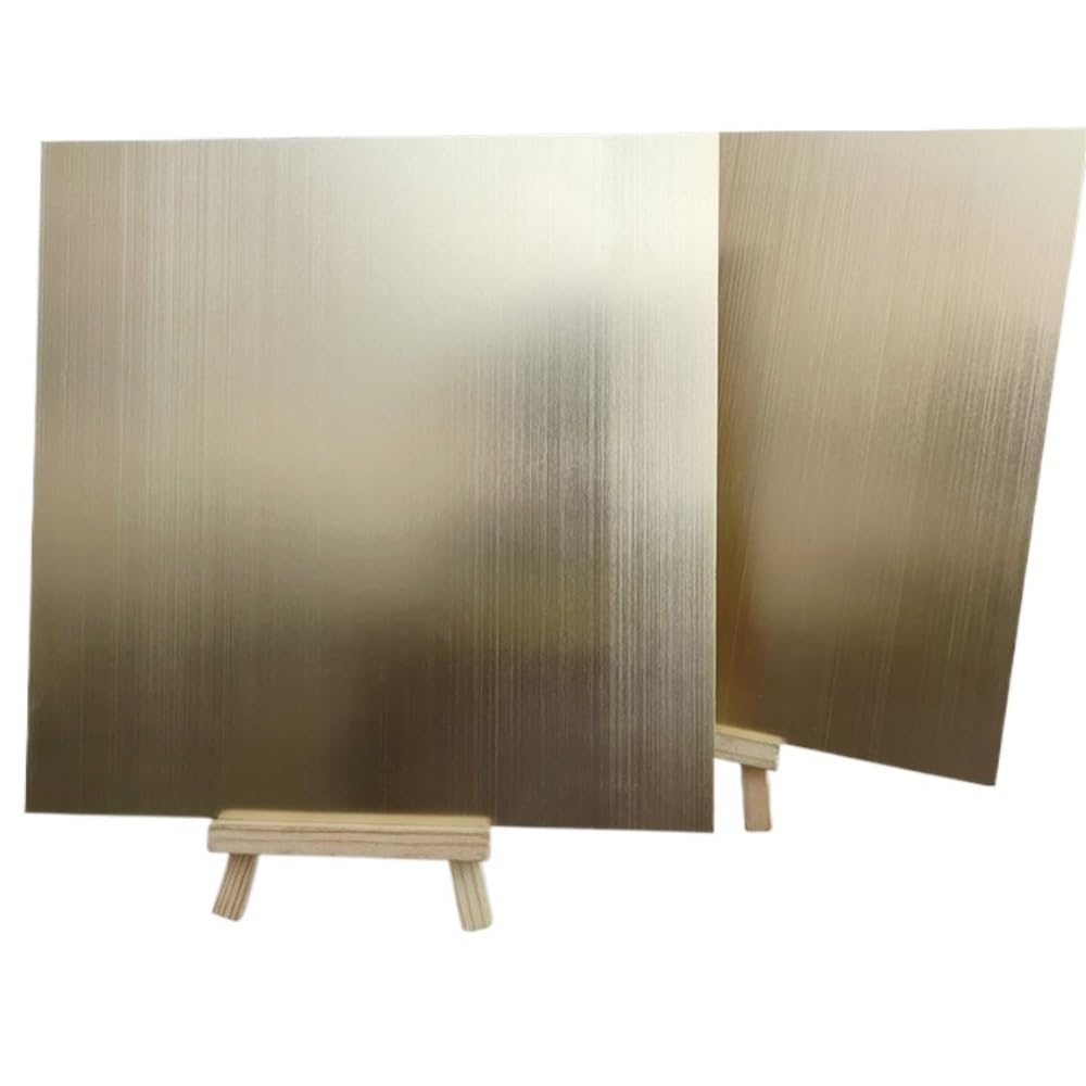3 Stück goldene dünne dekorative Aluminiumbleche – eloxierte Aluminiumplatten(200x200x0.8mm)