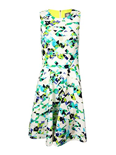 Vince Camuto Women's Sleeveless Printed Fit-and-Flare Dress