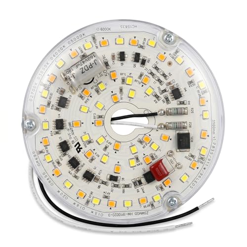 Image of 4-Inch LED Ceiling Fan Light Kit Replacement, LED Light Engine Retrofit Panel, 6000K Daylight, Dimmable Circular LED Module for Flush Mount Ceiling Light, Magnetic Fast Installation, CRI 90+