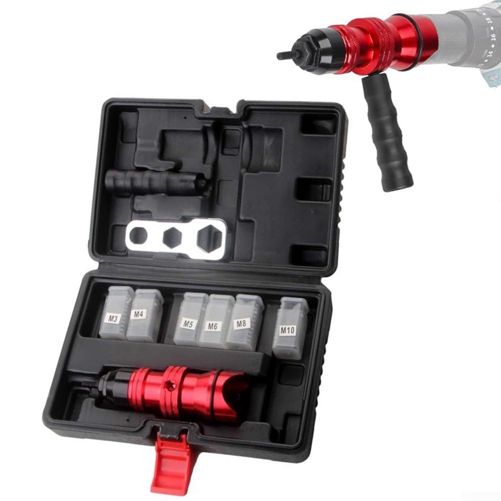 Kit Rivetti Ciechi Adattatore per trapano per m3 M5 M8 per m10