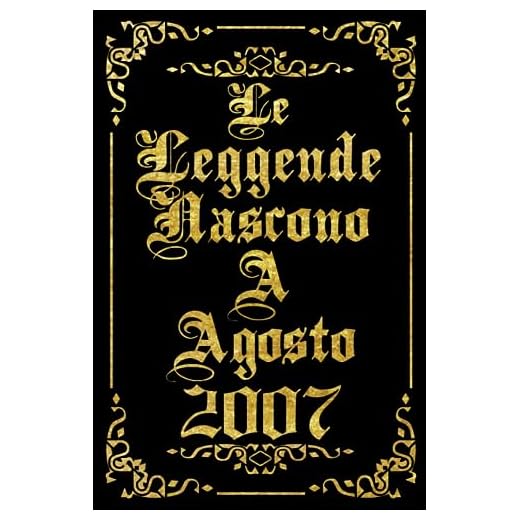 Le Leggende Nascono Ad Agosto 2007: Idea regalo originale e divertente di 16 anni per per ragazze e ragazzi. Taccuino a righe