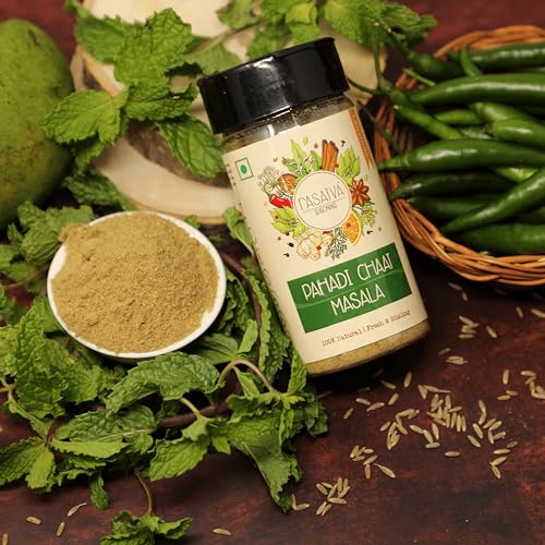 Image of Rasatva Pahadi Chaat Masala Powder | 60g, Pack Of 3 | Tangy Indian Spice Mix for Chaat, Fruits, Salads, Snacks, Street Food & Dahi | Natural Chat Masala | No Additives, No Preservatives