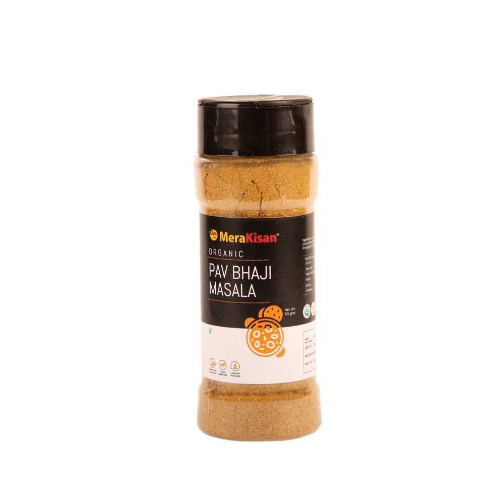 Merakisan Organic Pav Bhaji Masala Pet Bottle, 50 G