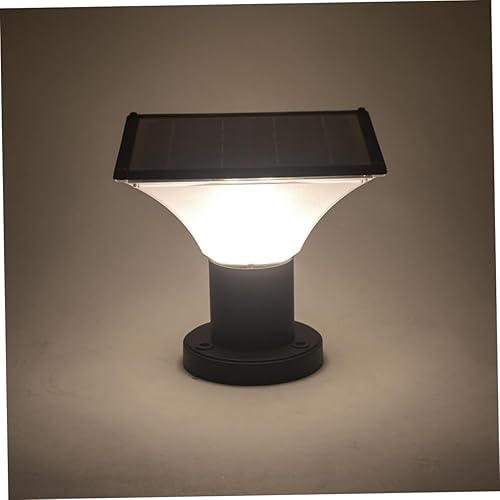 Miniatura 2 de Angoily Lámpara de pilar de paisaje de luz LED para poste de calle, farol decorativo para poste con energía solar, lámpara de poste de valla solar,