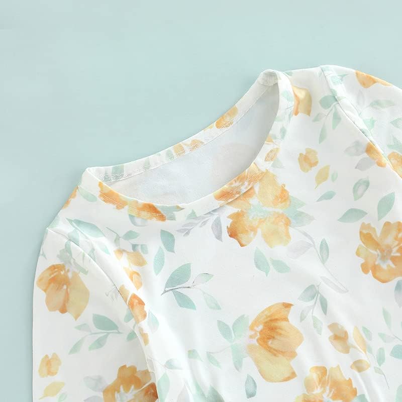 Miniatura 4 de Traje de bebé recién nacido, vestido anudado floral, vestido bohemio con nudo de corbata, bolsa de hospital con diadema