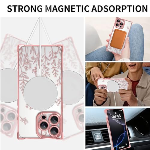 Coque iPhone 16 Pro Max MagSafe ornée d'un superbe plaqué floral - 2