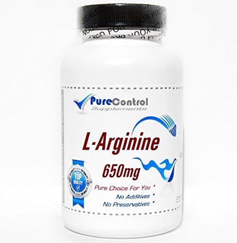 L-Arginine 650mg Potent Amino Acid // 180 Capsules // Pure // by PureControl Supplements