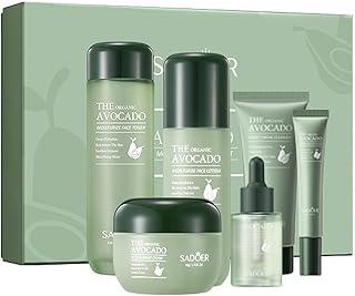 Avocado Skincare Sets, 6pcs Skin Care Gift Set with Lip Balm, Toner, Lotion, Face Serum, Eye Cream For Hydrating Skin, Anti-Aging Skin For Women Teen Girls (Extra Large, 6, Count)