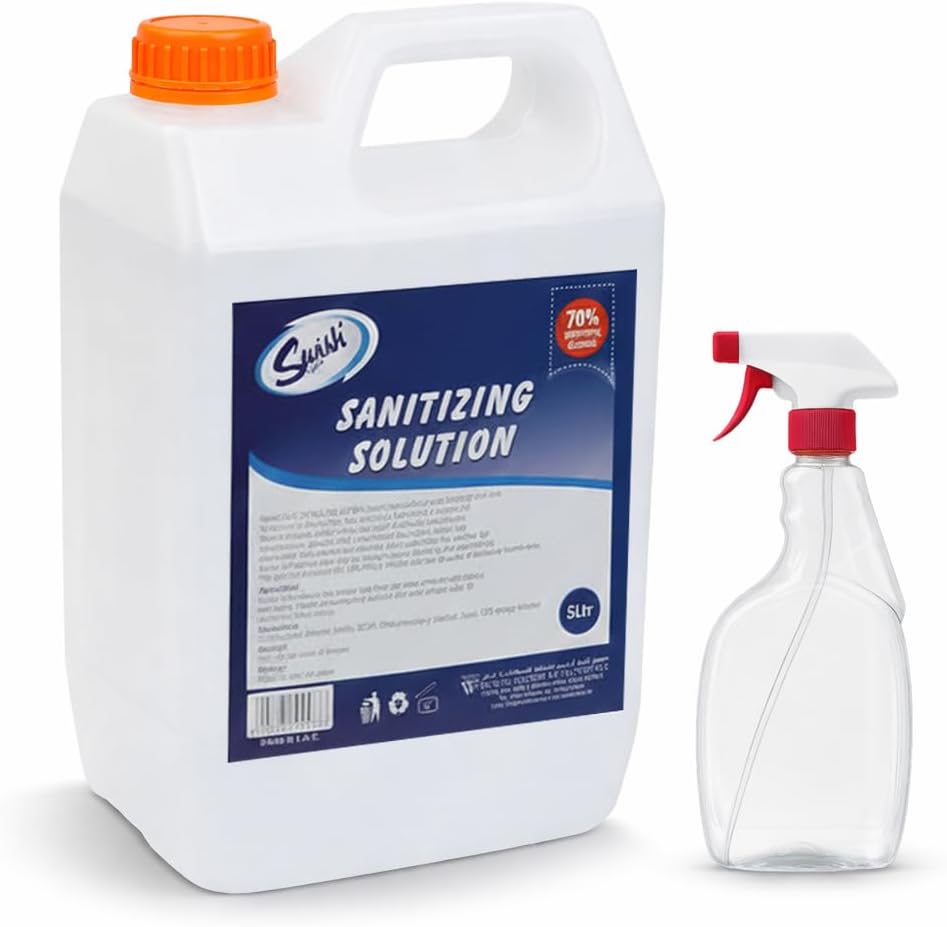 Swish Super Isopropyl Alcohol Sanitizing Liquid 5L+800ml Empty Spray Bottle (IPA 70% 5L)