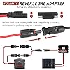 SAE to Solar Panel Adapter 10AWG YACSEJAO 1FT/30CM Solar Panel Connectors PV Extension Cable with SAE Polarity Reverse Adapters for RV Solar Panel Caravan Battery Charger Kit #1