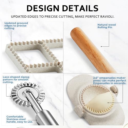 image for MUMSUNG Ravioli Maker Press, Ravioli Press Mold Set - 1.85