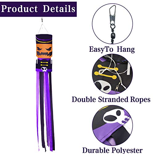 image for TURNMEON 2020 2Pack Large Halloween Windsock 60