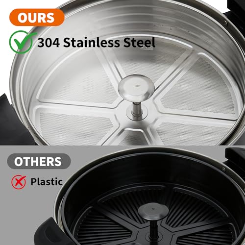 Image of 16 L /110 Cups Coffee Urn, Double-Wall Stainless Steel Coffee Maker Hot Water Urn, Large Capacity Hot Coffee Dispenser, Quick Brew, Stays Hot for Tea & Beverage at Events & Catering